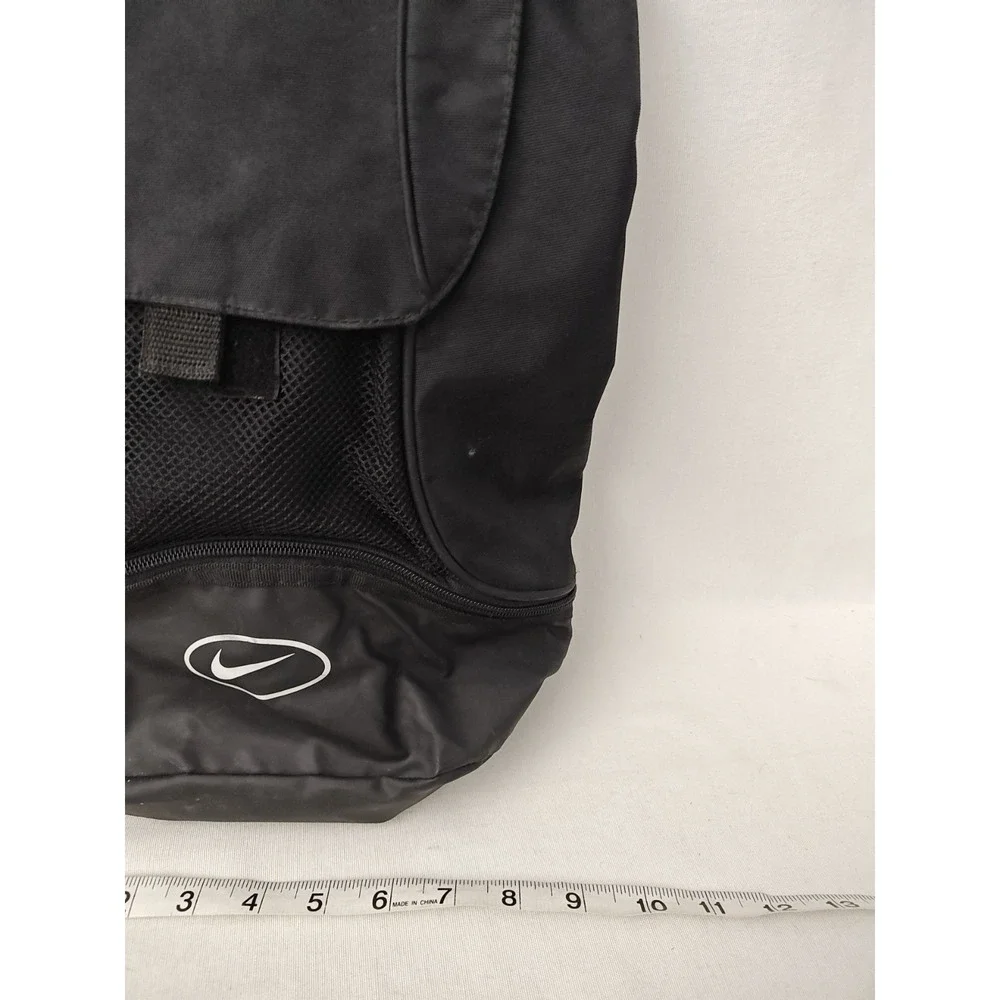 Nike Center Swoosh Black Shoestring Backpack Lightweight Travel Bag S1‎ JPM Y2k